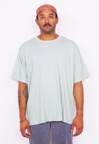 90S MINIMALIST LUXURY SOFT PASTEL MINT GREEN SHIRT XXL