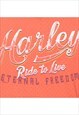VINTAGE HARLEY DAVIDSON BASIC PEACH PRINTED VEST - XXL