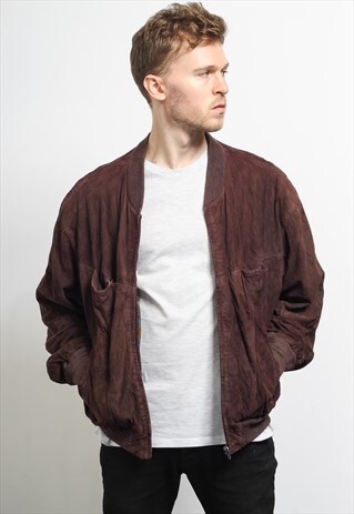 VINTAGE SUEDE BOMBER JACKET