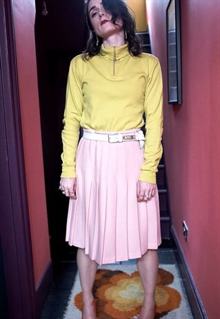 PINK PLEATED SKIRT