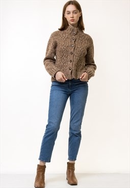 Wool Heavyweight Knitted Pattern Sweater 5607