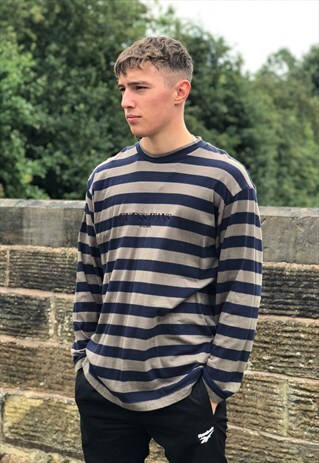 GUESS JEANS STRIPED LONGSLEEVE T-SHIRT