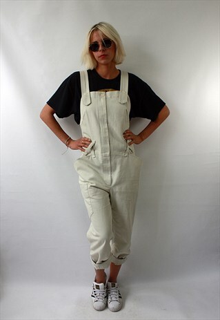 VINTAGE 90'S WHITE DUNGAREES