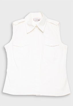 Max & Co '80s white buttoned vest