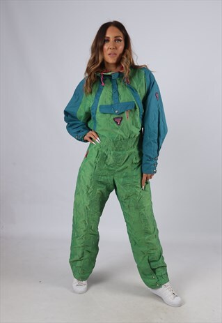 VINTAGE DEGRE 7 FULL SKI SUIT SNOW SPORTS UK 16 XL (AJ4I)