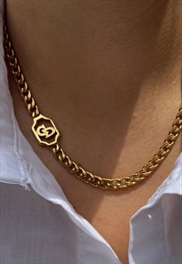 Authentic Dior Pendant - Assymetrical Reworked Necklace