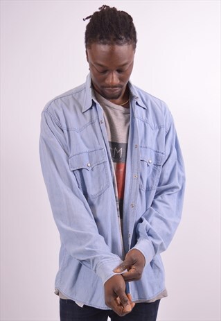 VINTAGE LEVI'S DENIM SHIRT BLUE