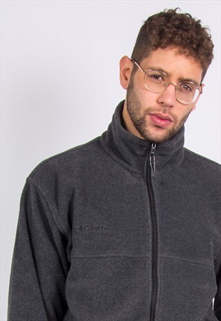 COLUMBIA GREY FLEECE JACKET ZIP FASTEN