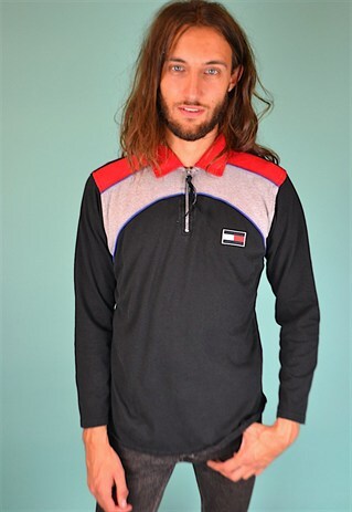 VINTAGE 90'S TOMMY HILFIGER 1/4 ZIP TOP