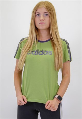 VINTAGE ADIDAS T-SHIRT IN GREEN SMALL