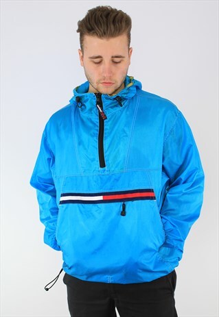 TOMMY HILFIGER HALF-ZIP VINTAGE SAILING GEAR JACKET