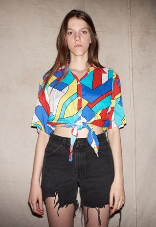 90' CAND COLORED CLOWN FESTIVAL LOOK UNISEX VISCOSE SHIRT