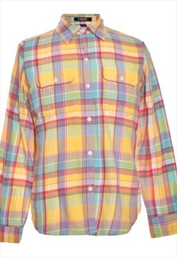 Vintage Chaps Yellow Checked Shirt - L