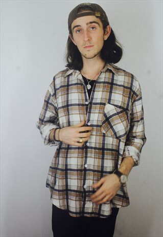 VINTAGE CHECK FLANNEL SHIRT