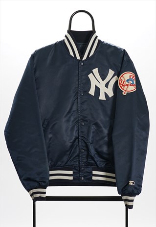 Starter MLB Vintage New York Yankees Satin Varsity Jacket | Atlas ...