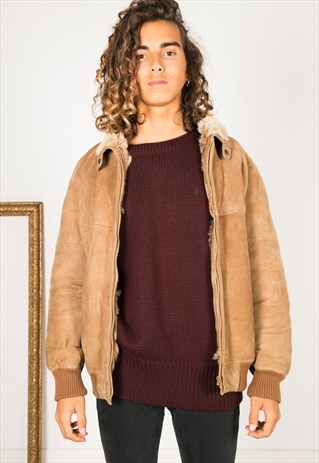 VINTAGE 80S AVIATOR LEATHER JACKET / R051