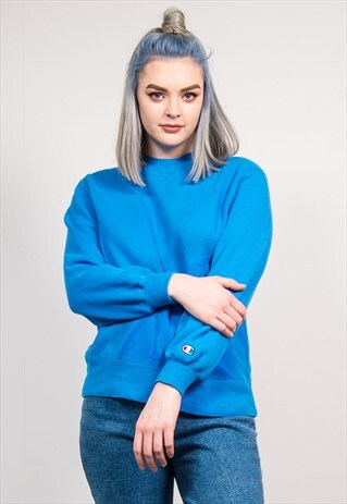 VINTAGE 90'S BLUE CHAMPION SWEATER SWEATSHIRT