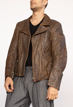 Vintage  Leather Jacket Hein geicke in Brown M