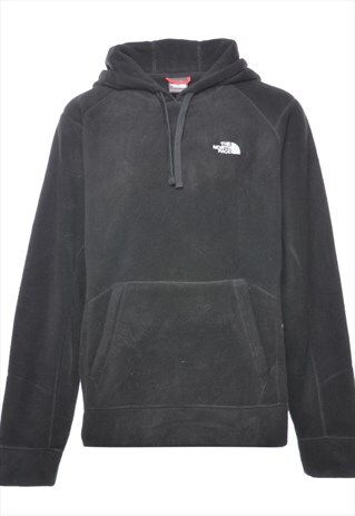 BEYOND RETRO VINTAGE THE NORTH FACE FLUFFY BLACK JUMPER - L