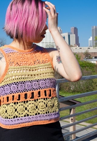 70S STYLE CROCHET TOP