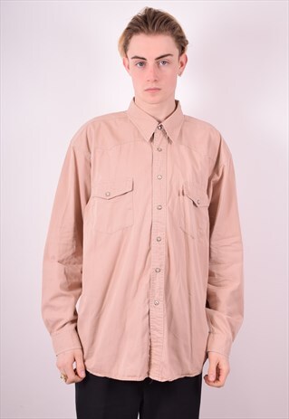 LEVI'S MENS VINTAGE SHIRT XL PINK 90S