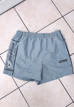 Vintage Reebok embroidered blue shorts small 