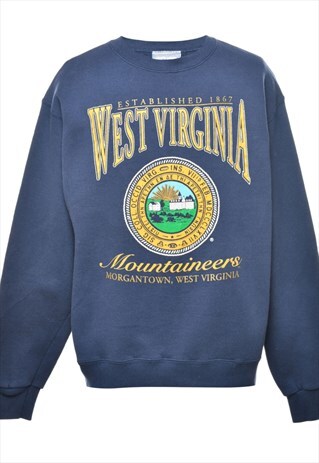 VINTAGE LEE WEST VIRGINIA PRINTED SWEATSHIRT - XL