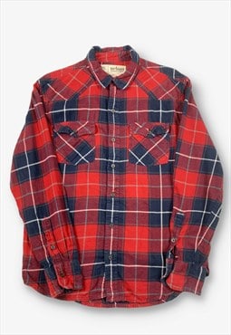 Vintage Checked Flannel Shirt Red Small BV19319