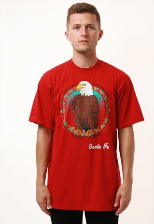 90S VINTAGE NATIVE AMERICAN SANTA FE COTTON T-SHIRT 15879