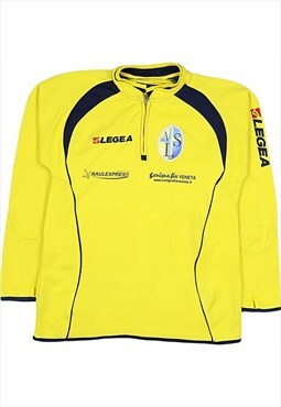 Legea 90's ASL Quarter Zip Sweatshirt Small Yellow