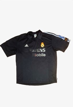 Vintage Adidas 2002 Real Madrid 100 Years Black Jersey