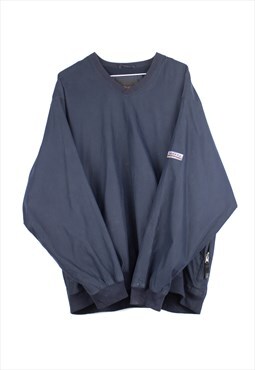 Vintage Aizod Windbreaker Sweatshirt in Blue L