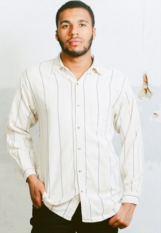 VINTAGE STRIPED FLANNEL SHIRT