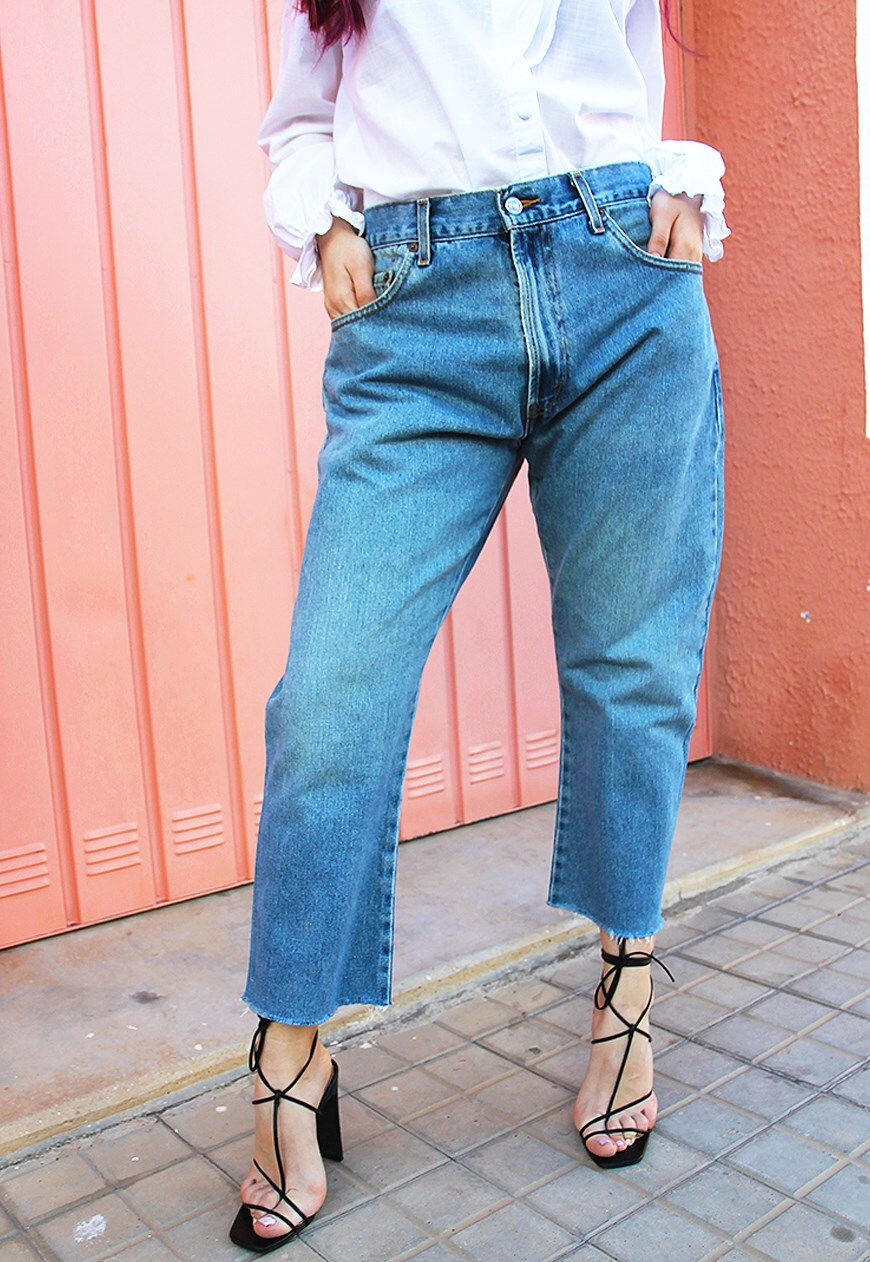 Original Levi's Blue Raw Edge Mom Jeans La Vida Bohemia from ASOS Marketplace