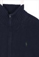 VINTAGE 90'S POLO RALPH LAUREN JUMPER FULL ZIP UP SMALL LOGO