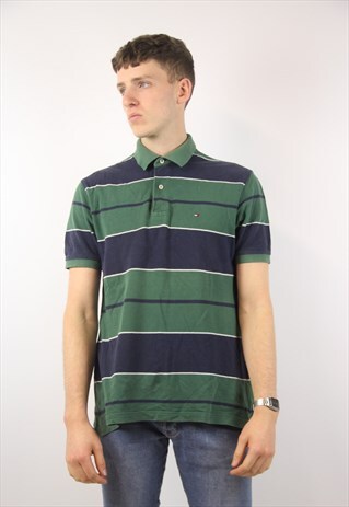 VINTAGE TOMMY HILFIGER STRIPED POLO SHIRT