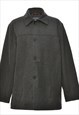 Vintage Black Tommy Hilfiger Wool Coat - L