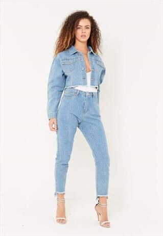 GLITZY GLAM DIAMANTE DENIM JEAN