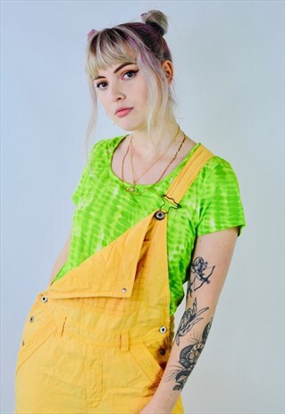 VINTAGE 90'S ACID GREEN TIE DYE T-SHIRT