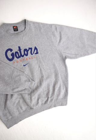 VINTAGE 90S NIKE GREY MARLE 'GATORS' SWEATSHIRT