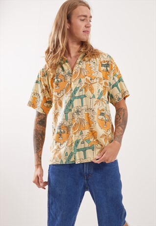 VINTAGE PATTERNED FESTIVAL SHORT SLEEVE SHIRT