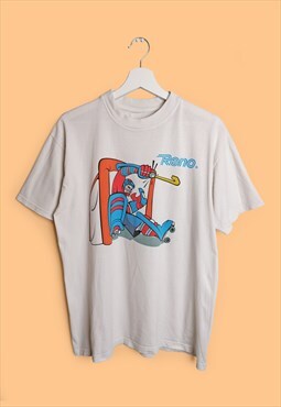 80's 90's Retro Rollerblade Hockey Cartoon T-shirt