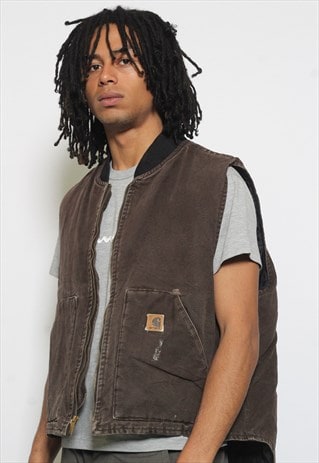 VINTAGE CARHARTT BROWN WORKWEAR GILET