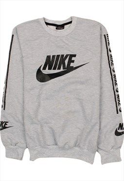 Vintage 90's Nike Sweatshirt Swoosh Crew Neck Grey Small