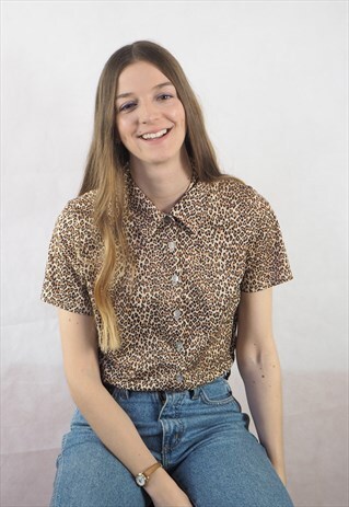 VINTAGE 90'S ANIMAL PRINT SHIRT
