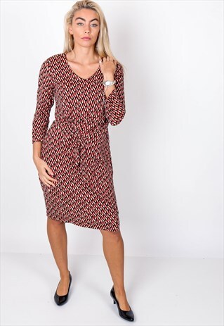 VINTAGE PATTERNED MIDI DRESS ACD26