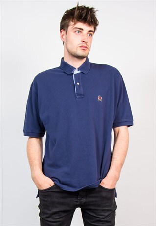TOMMY HILFIGER NAVY POLO T-SHIRT
