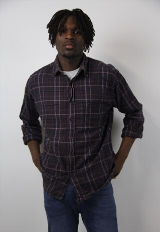 VINTAGE PURPLE FLANNEL SHIRT