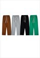 SPLIT SIDE JOGGERS CASUAL SKATER PANTS IN GREEN