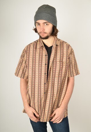 VINTAGE Y2K CRAZY PATTERNED SHIRT